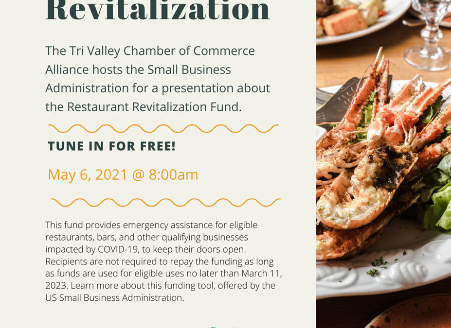 SBA Restaurant Revitalization Webinar with Tri-Valley Chamber Alliance